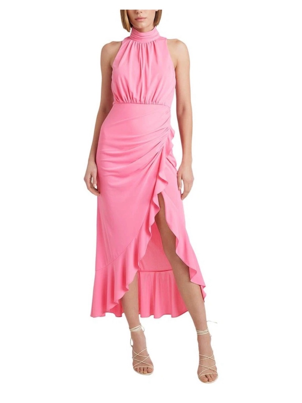 Cinq a Sept Womens Antonia Sleeveless midi Dress Flamingo Size 2  pink